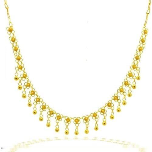 Midyat Silver Coriander Single Row Lady Necklace