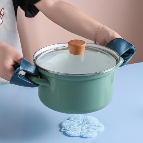 1Pair Silicone Microwave Oven Glove Baking Oven Mitts Insulation Non Stick Anti-slip Grips Bowl Pot Clips Kitchen Cooking Tools