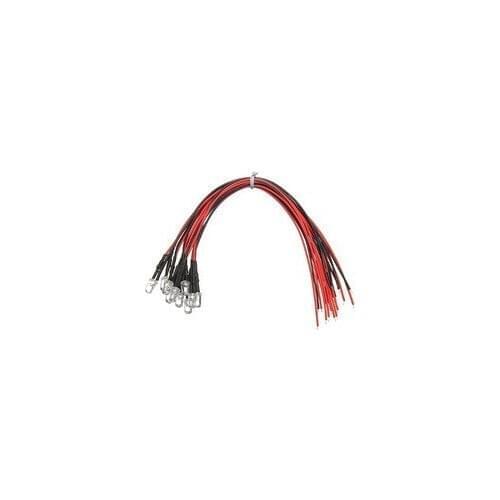 10PCS Pre wired 3mm Bright Warm RED LEDs Bulb 20cm Prewired 12V LED Bulb Lamp