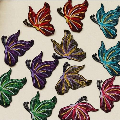 120 pieces 7.3CM*8.7CM Exquisite butterfly cloth embroidered patch Cartoon ironing clothing accessories Patch sticker wholesale