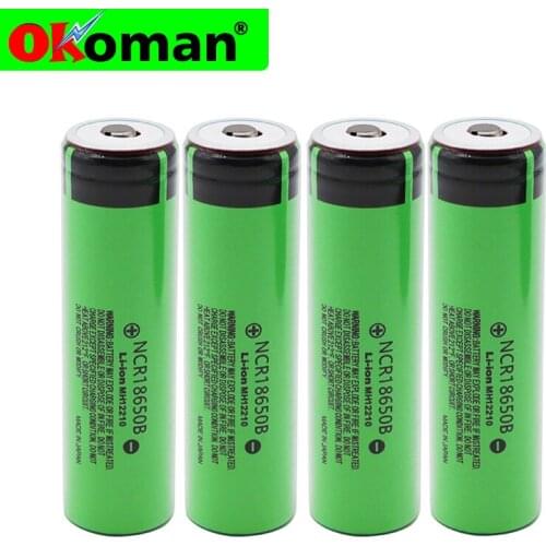 2021 100% New Original 18650 Battery NCR18650B 3.7 V 3400 Mah 18650 Lithium Rechargeable Battery For Flashlight Batteries