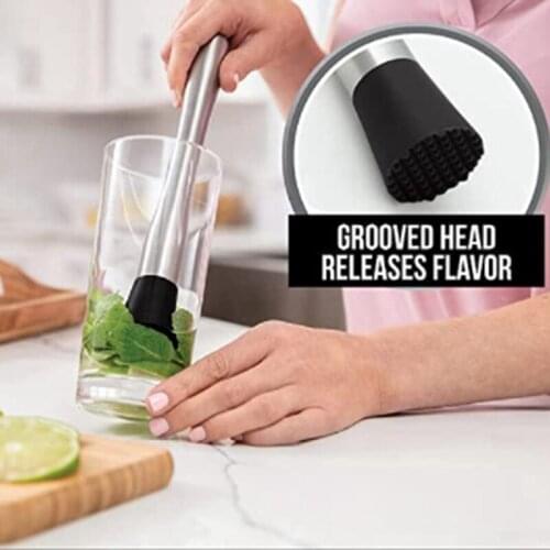 304 Ice Breaker All Stainless Steel Ice Breaker Cocktail Mixer Ice Breaker Lemon Juice Hammer 25Cm