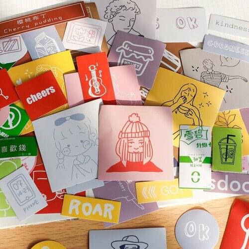 40 pcs/Pack Cute Cartoon Stationery Stickers Kawaii Stickers Decoration Label Diary Plan Scrapbook Photo Album Diary