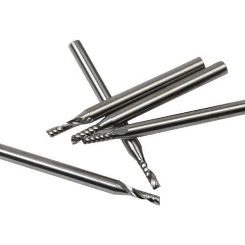 5pcs3.175*2.0*6mm Single Flute CNC Milling Tool Engraving Cutters Wood Carving Bits Drill Blade for Cutting MDF, Acrylic