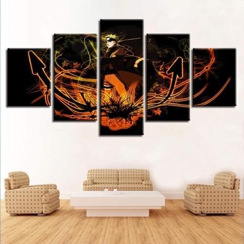 5 Piece Wall Art Canvas Anime Manga Posters Ninja Pictures And Prints Modern Home Living Room The Wall Decoration Paintings