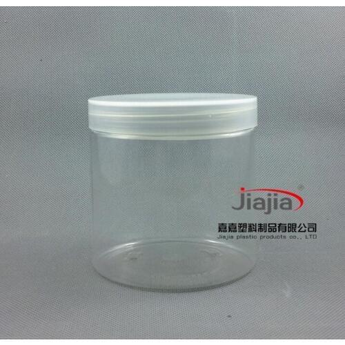 500g clear Plastic Packaging Transparent PET Skin Care Cream Jar with clear cover,500ml Jar Bottle, for food storage