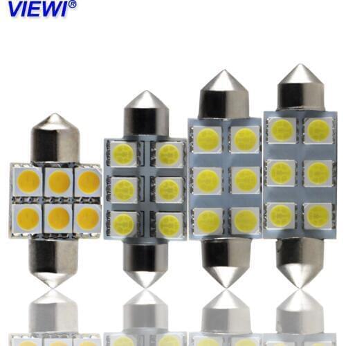 10X Auto Festoon Lights canbus led bulb smd 5050 6 leds 12v 31mm 36mm 39mm 41mm reading lamp car dome light 12 volt Parking lamp