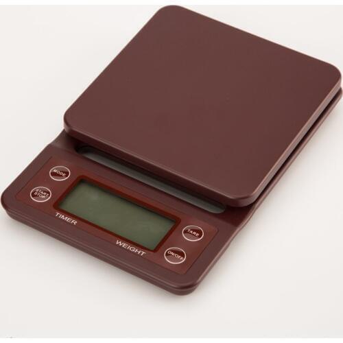 3kg/0.1g Profession Coffee Scale Digital Drip Coffee Timer Electronic Kitchen Food Cooking Scale Bar ml Weight Balance Backlight