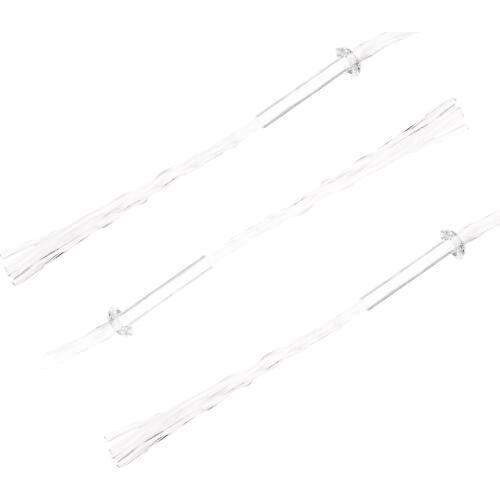 CNIM Hot 3Pcs Glass Tube Oil Lamp Wick Holder Adapter with 4.7 Inch Round Cotton Wick White