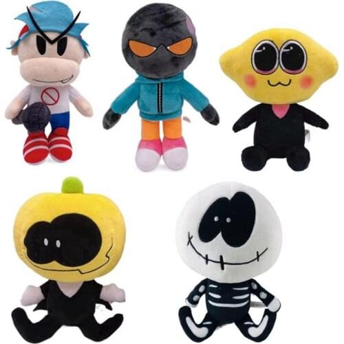 Anime Friday Night Funkin Cartoon Plush Toy Cute Spooky Month Skid Pump Soft Stuffed Dolls Children Kids Gift