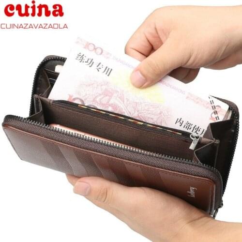 Long Zipper Phone Coin Business Card Holder For Men Wallet Male Purse Money Clutch Bag Partmone Walet Brieftasche Penazenka