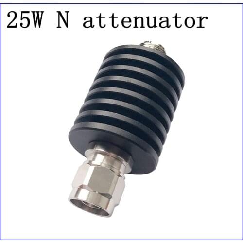 Frete grátis 25W N-JK coaxial fixed attenuator,DC-3GHz 50 ohm,1db,2db,3db,5db,6db,10db,15db,20db,30dB,40db
