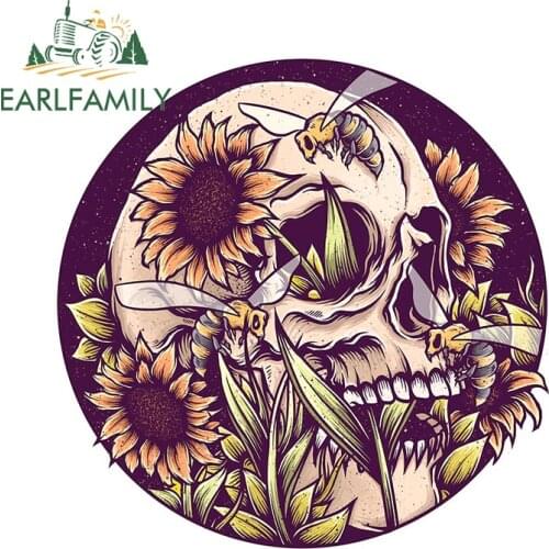 EARLFAMILY 13cm x 12.8cm for Vacation Car Stickers Vinyl Decals Motocycle Helmet VAN RV Waterproof Sunscreen Creative Goods