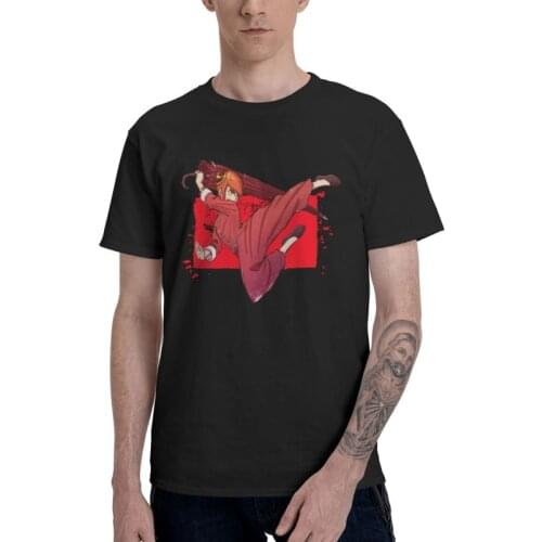 Gintama Kagura T Shirts Men Short Sleeve Cotton T-shirt Japanese Samurai Anime Manga Tee Tops Graphic Tshirt Gift
