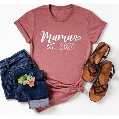 Mama Shirt Est Tshirt, Mom Life Tshirt, Motherhood Shirt, Mothers Day Gift, Shirts for Women, Pregnancy Announcement,Funny,Gift