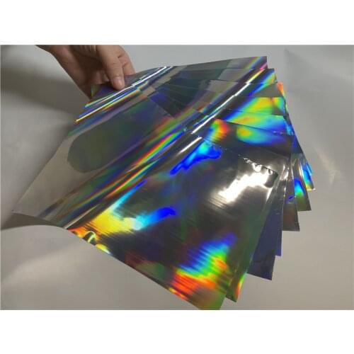 50PCS A4 Size DIY Home Hot Stamping Foil Laminator Film Paper Gold And Silver Holographic Sheet Roll