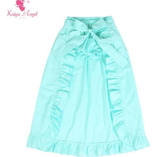 Kaia Angel Girl U-shaped skirt for children with bow hemmed solid skirt and same color shorts for children
