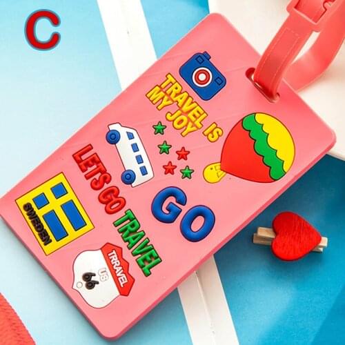 Kawaii Stitch Doraemon Suitcase Luggage Tag Cartoon ID Address Holder Baggage Tag Silica Ge Identifier Travel Accessories