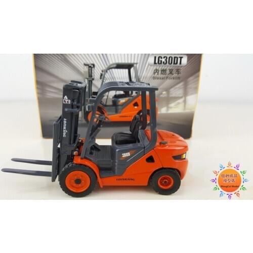 Collectible Alloy Model Gift 1:35 Scale LONKING LG30DT Diesel Fork Lift Engineering Machinery Diecast Toy Model for Decoration