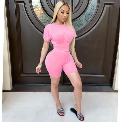 Echione Fitness Tshirt and Shorts Two Piece set Womrn Tracksuit Sportwear Jogging Femme lounge wear Sweatshirt Matching Sets