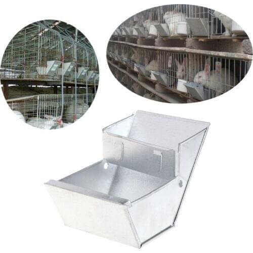 1 pcs Animal Trough Cage Feeding Food Containers Rabbit Trough Anti-waste Rabbit Feeder Advanced Aluminum Breeding Equipment