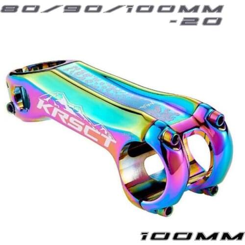 Krsct New Cnc Road Bike Trunk Mountain MTB Bike Stem -20 Degree 28.6 * 31.8 Mm 80/90/100 Mm Bicycle Cycling Parts
