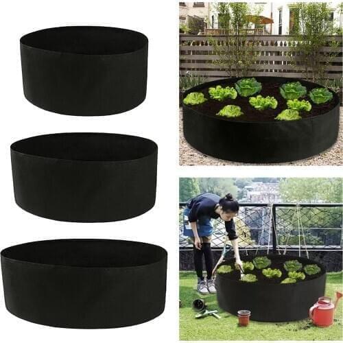 Round Growing Bags Reusable Breathable Planter Garden Plant Pot Wide Use Holds Soil Garden Supplies