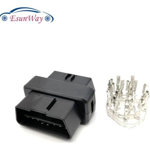 OBD2 Connector Cover with Enclosure J1962m Plug with enclosure 16pin male female connector DIY Tool two with open