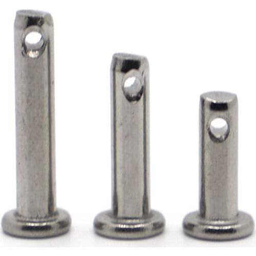 M3 M4 M5 M6 M8 M10 304 Stainless Steel Axis Pin Roll Flat Head Cylindrical Pin With Hole Locating Pins GB882
