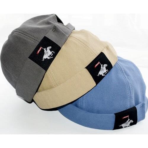 Fashion Men Docker Cap Skullcap Retro Sailor Cap Beanie Hats Men Women Warm Bucket Cap Brimless Hat Skullcap Bonnet Dad Caps