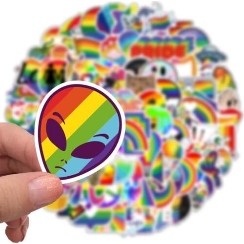 50/100PCS Cartoon Rainbow Stickers for Girl Children Toys on The Laptop Fridge Phone Luggage Graffiti Sticker