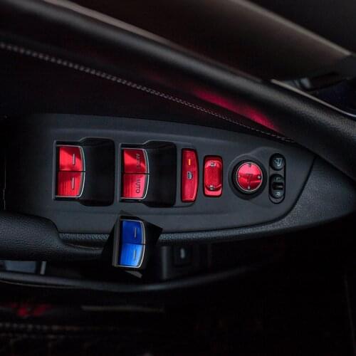 Car Door Armrest panel Covers Stickers For Honda Accord 10th 2017-2019 Window Glass Lifting Buttons Auto Accessories