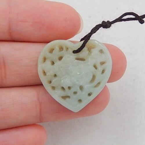 Natural Carved Amazonite Pendant Bead,Semiprecious stone jewelry pendant 23x24x4mm，3.6g