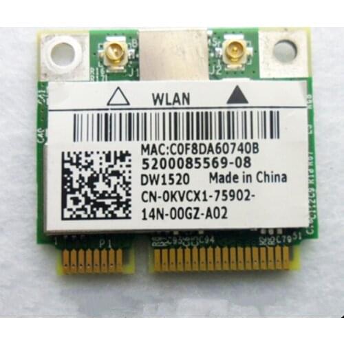 New Wholesale Wireless card for Broadcom BCM43224 BCM943224HMS 300Mbps 802.11a/b/g/n half Mini PCI-E card For DELL DW1520