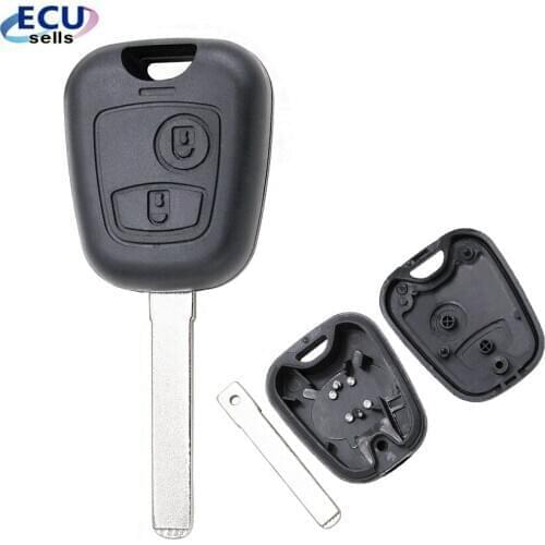 New Replacement 2 Buttons Key Shell For Citroen C1 C2 C3 C4 Xsara Picasso Pluriel C4 Remote Car Key Case VA2 Blade
