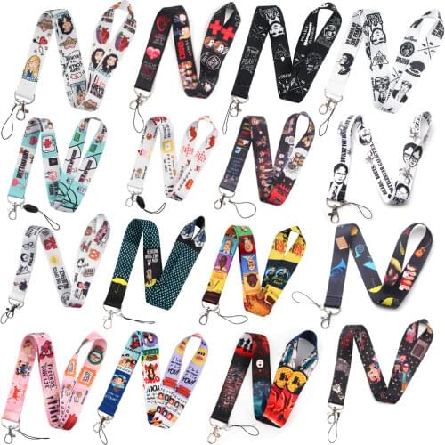 O461 TV Stranger Things Cartoon Lanyard For Key Cool Hang Ropes Phone Badge Holder Neck Straps Best Gift For Women Men