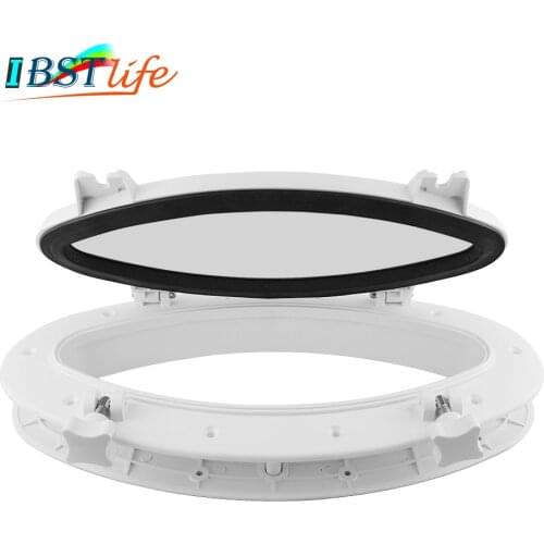 Marine Boat Yacht RV Oval Shape Porthole ABS Plastic Oval Hatches Port Lights Replacement Windows Port Hole Opening Portlight