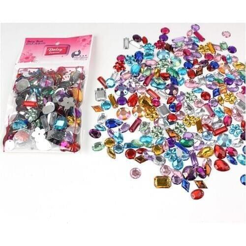 Approx 200Pcs Mix Size Multicolor Flatback Rhinestone For DIY Craft Garments Bags Shoes Wedding Dress Decoration