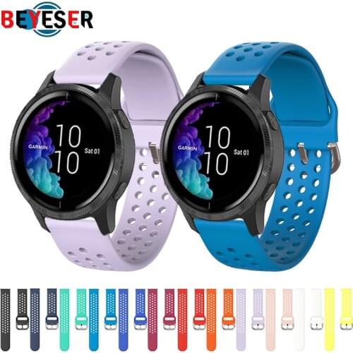 Silicone Watchband Strap for Garmin Venu SQ /GarminMove 3 Luxe Style/Vivoactive 3 Band Smart Watch Bracelet Wristband Correa