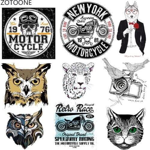 ZOTOONE Retro Applique Stripe Iron on Transfer Patches on Clothing Diy Patch Heat Transfer for Clothes Decoration Sticker Gift G