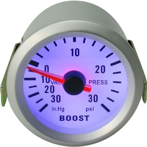 2'' 52mm Universal Smoke Len Turbo Boost Gauge PSI Pointer Boost Gauge 12V LED Digital Gauge Meter Car Gauge