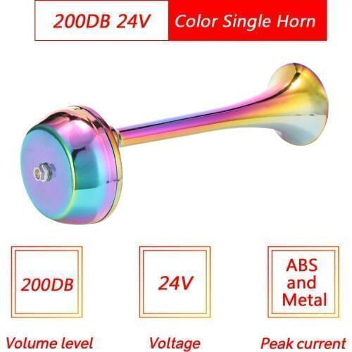 KKMOON Universal 200DB Loud Car Air Horn 12V/24V Single Trumpet Compressor Bocina for Trucks Cars Automobiles
