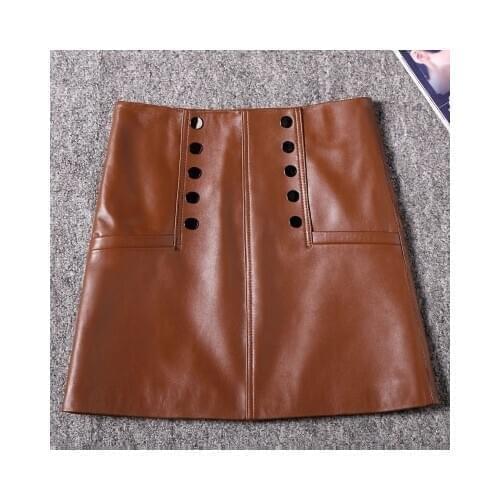 Rivet High Waist Skirt A-line Skirt One Free Shipping One Piece Promotion
