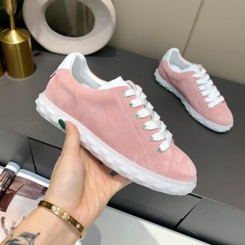 Flock Sneakers Women Flat Platform Ladies Trainers Shoes New Round Toe Female Shoes Cozy Lace-Up Tenis Feminino High Quality