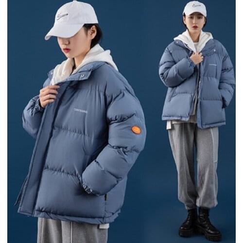 2021 Winter Korean Style Women Down Parkas Flase Two Pieces Hooded Casual Chic Overcoat Warm Solid Color Women Down Jacket Coat