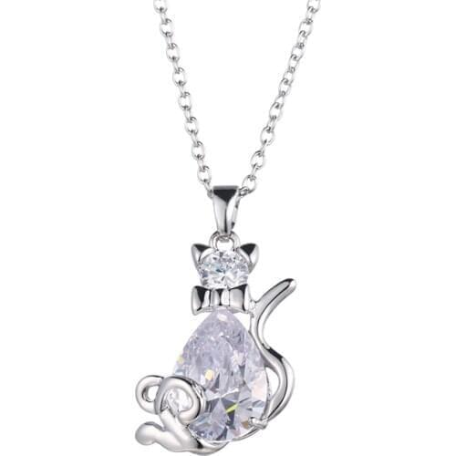 Bettyue Brand Fashion Charm Originality Luxury Cubic Zircon White Gold Animals Jewelry Necklaces For Women Wedding Party Gift