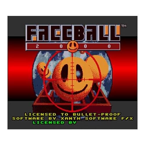 Faceball 2000 16 bit Big Gray Game Card For NTSC Game Player Drop Shipping