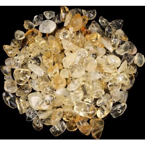 16 Inches Natural Irregular Yellow Citrines Stone Chips Gravel Beads For Jewelry Making DIY Bracelet Necklace Accessories