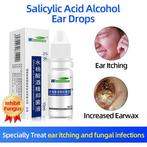 2PC Salicylic Acid Alcohol Ear Drops Bacteriostat Softening Earwax Chinese Herbal Ear Liquid For Tinnitus Care