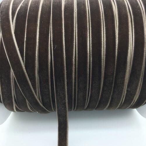 5 Yards 3/8 "10mm Deep Brown Velvet Ribbon Headband Clips Bow Wedding Decoration